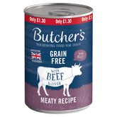 Butcher's - Beef & Liver Dog Food Tin - 400g - Continental Food Store